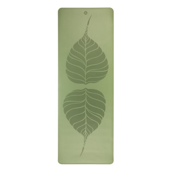 Tapete de yoga estampado Phoenix verde folha – 4mm PU borracha natural 4