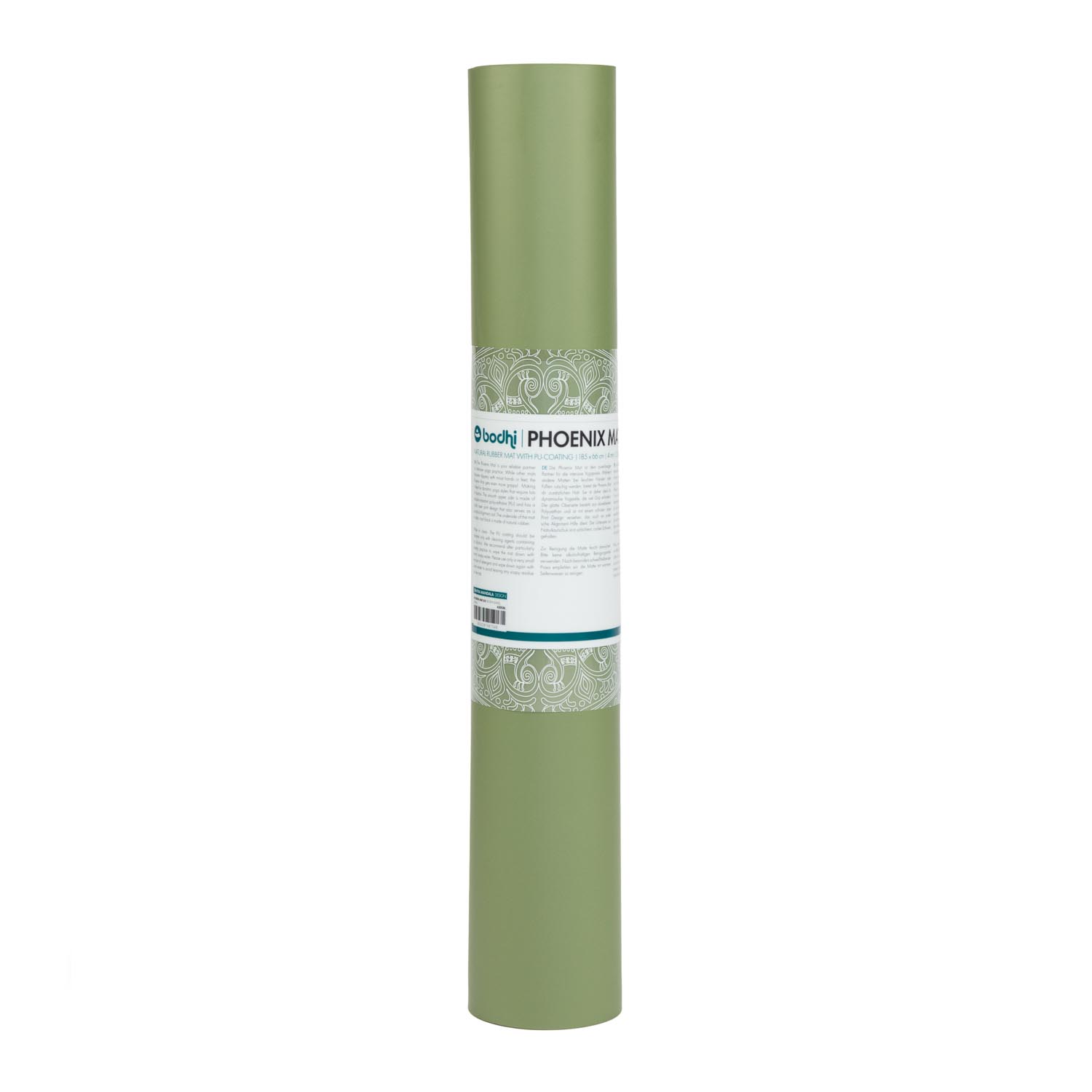 Tapete de Yoga Verde Folha PU Borracha Natural 4mm