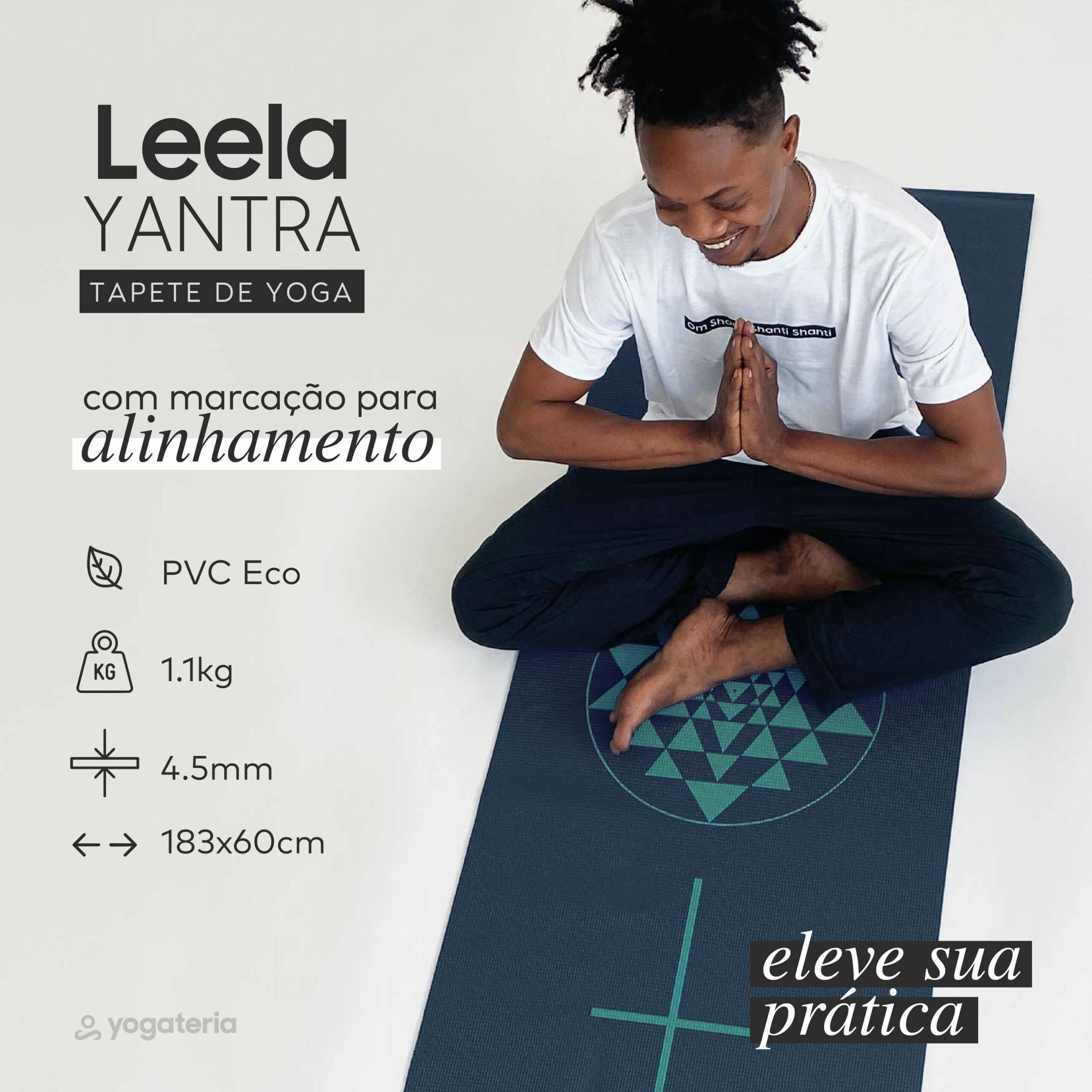 Tapete de yoga estampado Leela Yantra – 4.5mm PVC ecológico 4