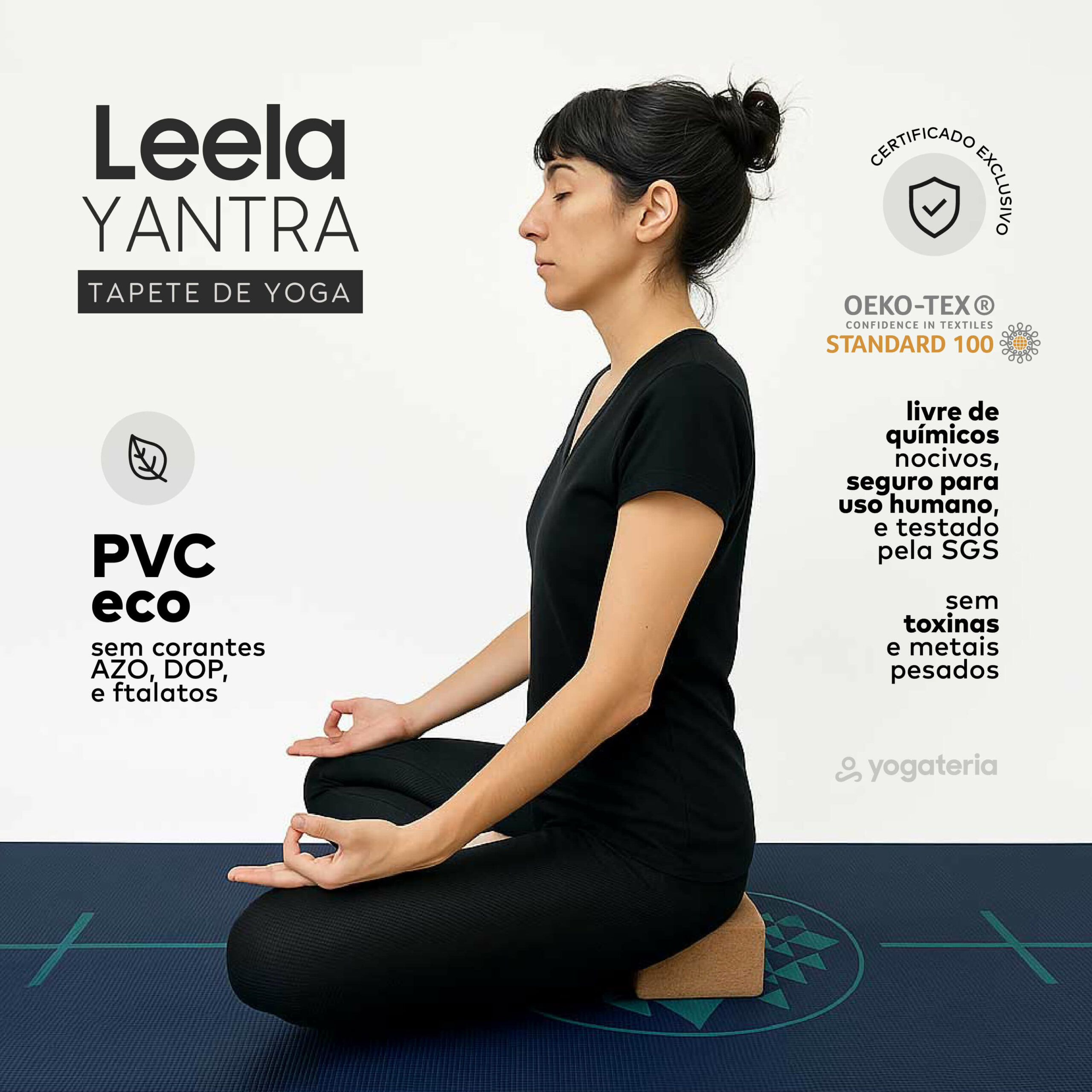 Tapete de yoga estampado Leela Yantra – 4.5mm PVC ecológico 9