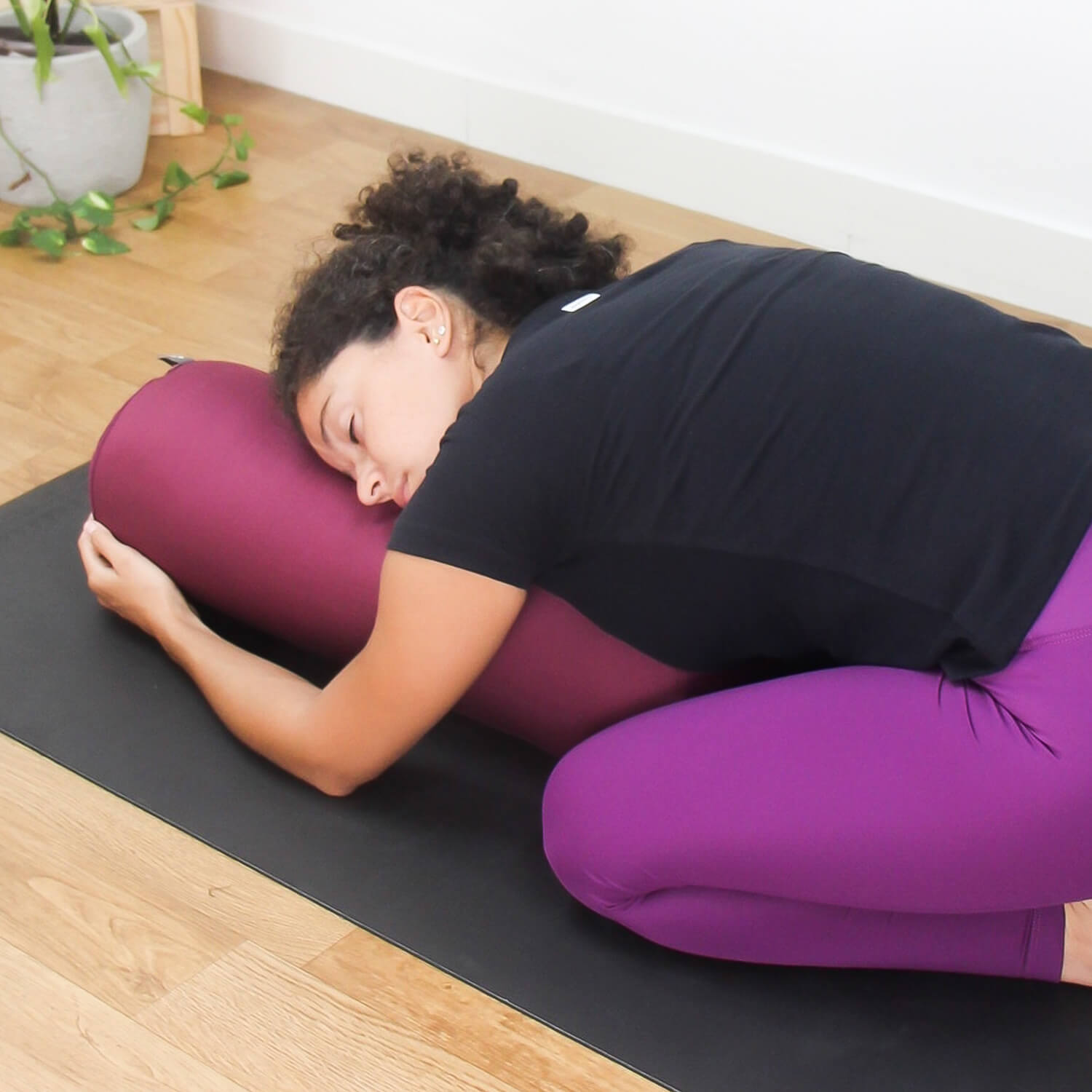 Bolster Cilíndrico almofadão yoga fibra paina l Yogateria