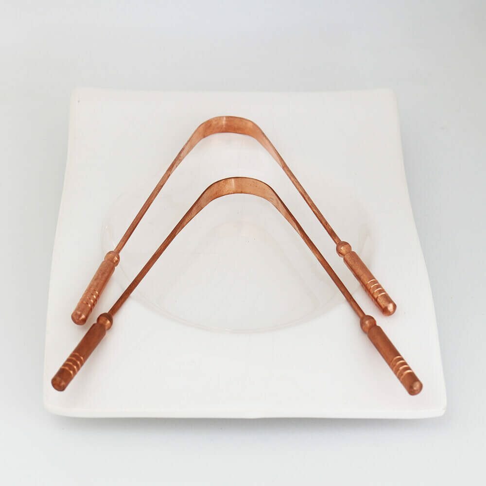 Kit 2 Limpadores Raspadores de Língua 100% Cobre | Yogateria