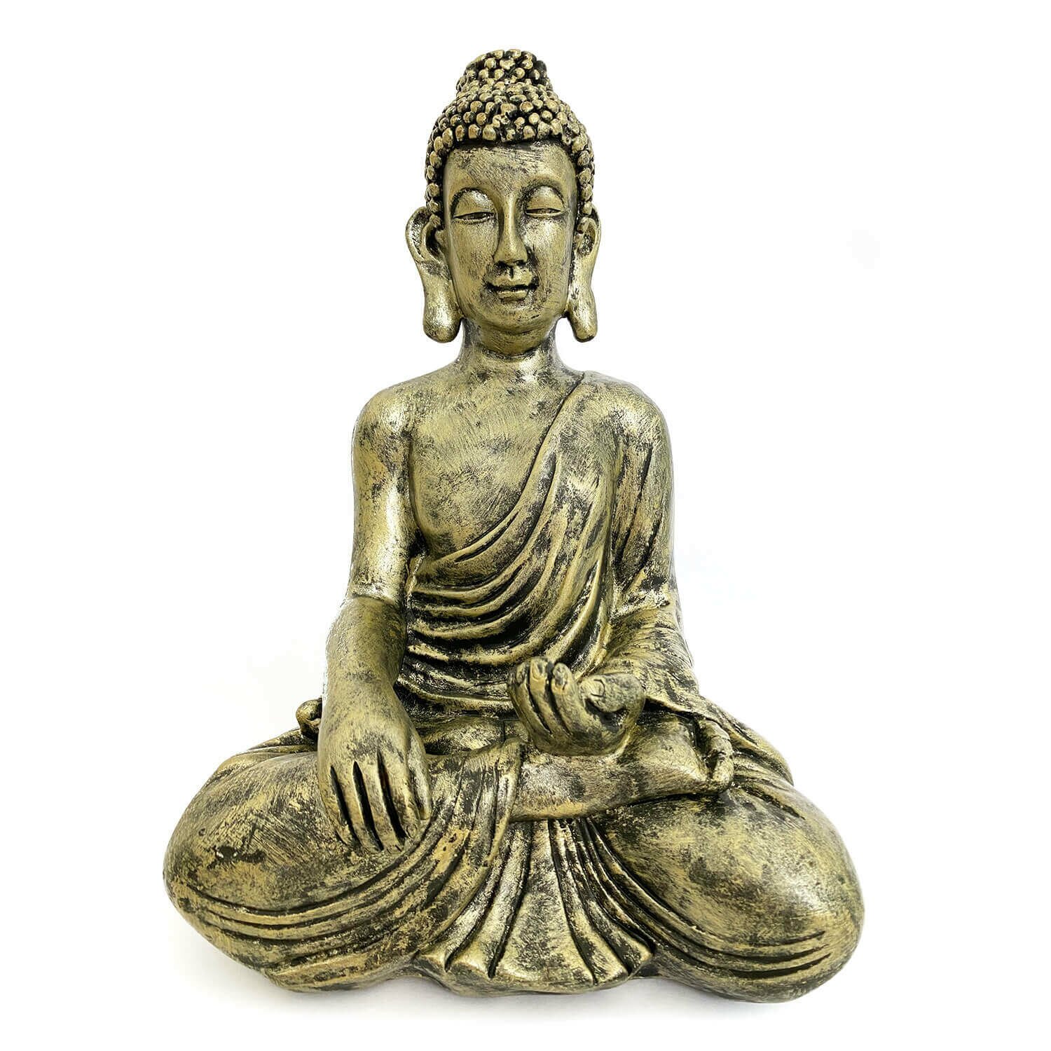 Estátua Buddha Meditando Pequena - Ratnasambhava - Bronze 14