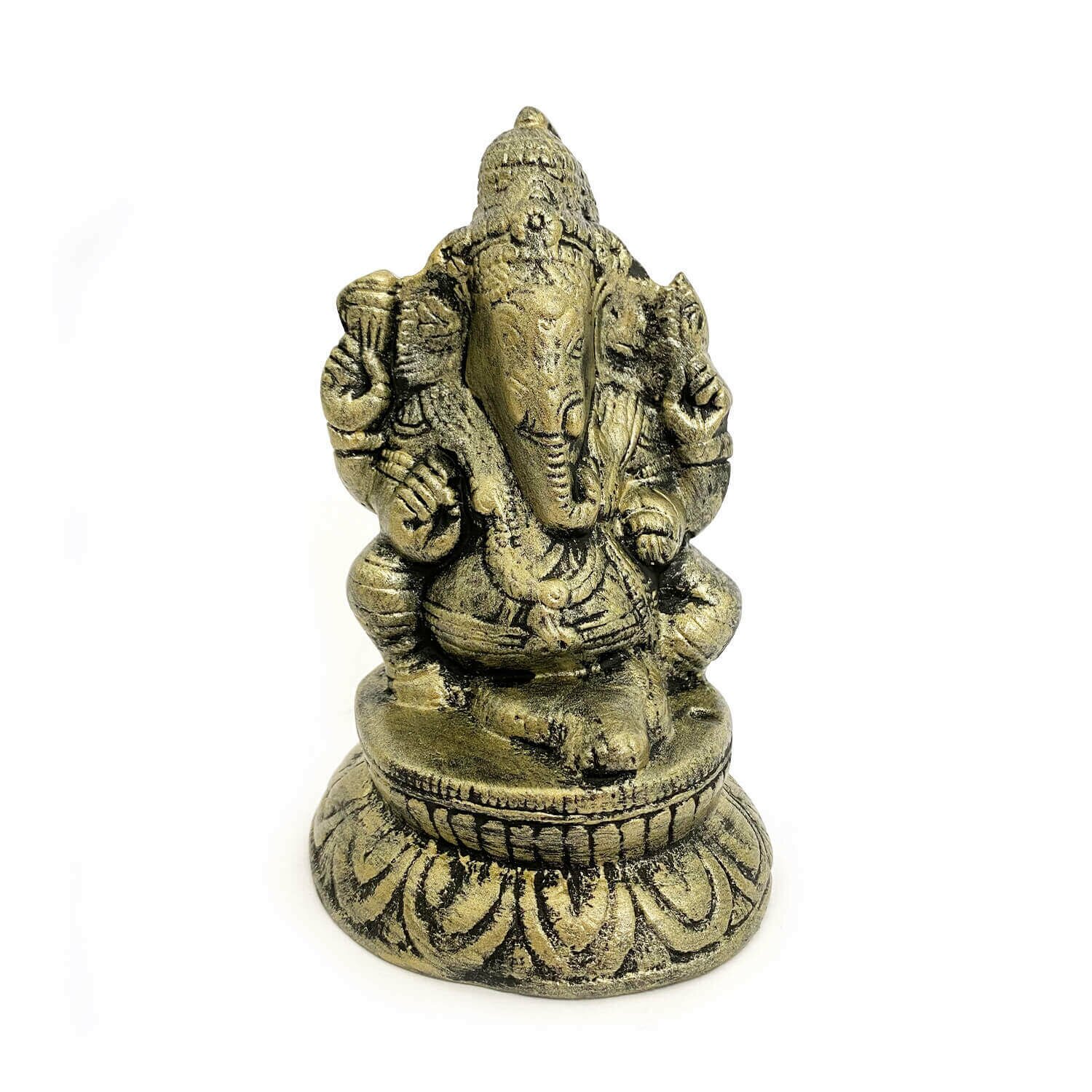 Estátua Ganesha Pequena - Bronze 7