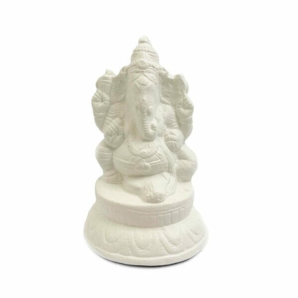 Estátua Ganesha - Pequeno - Branco 15