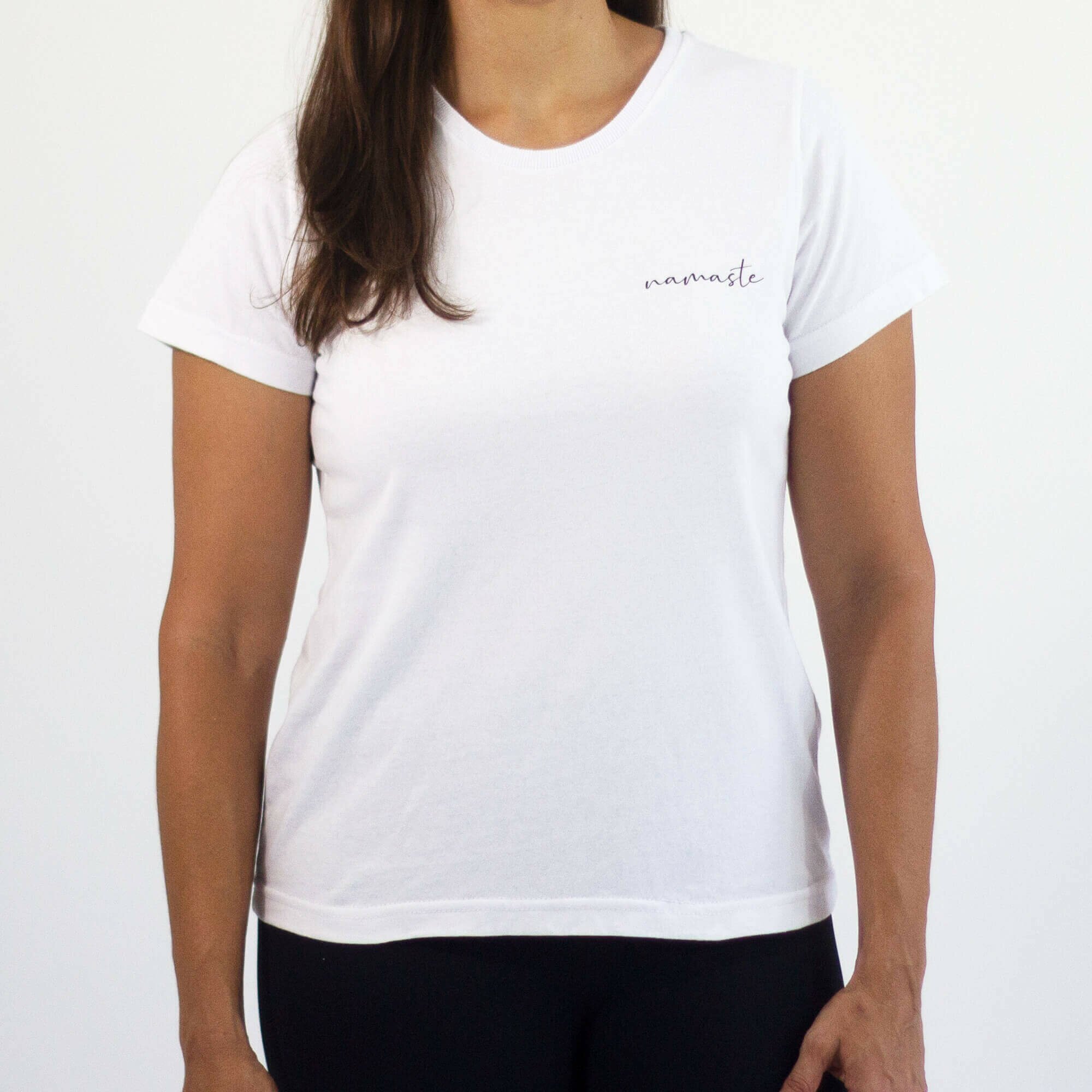 Camiseta para Yoga l Namaste Caligrafia l Yogateria