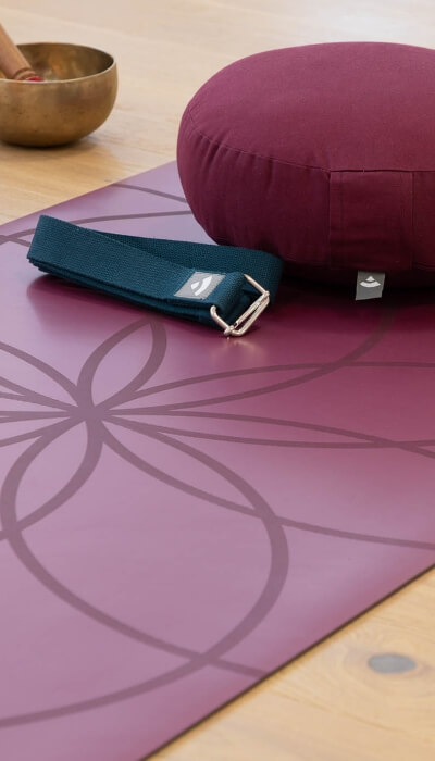 Tapete de yoga estampado Leela Folhas- 4.5mm PVC ecológico 36